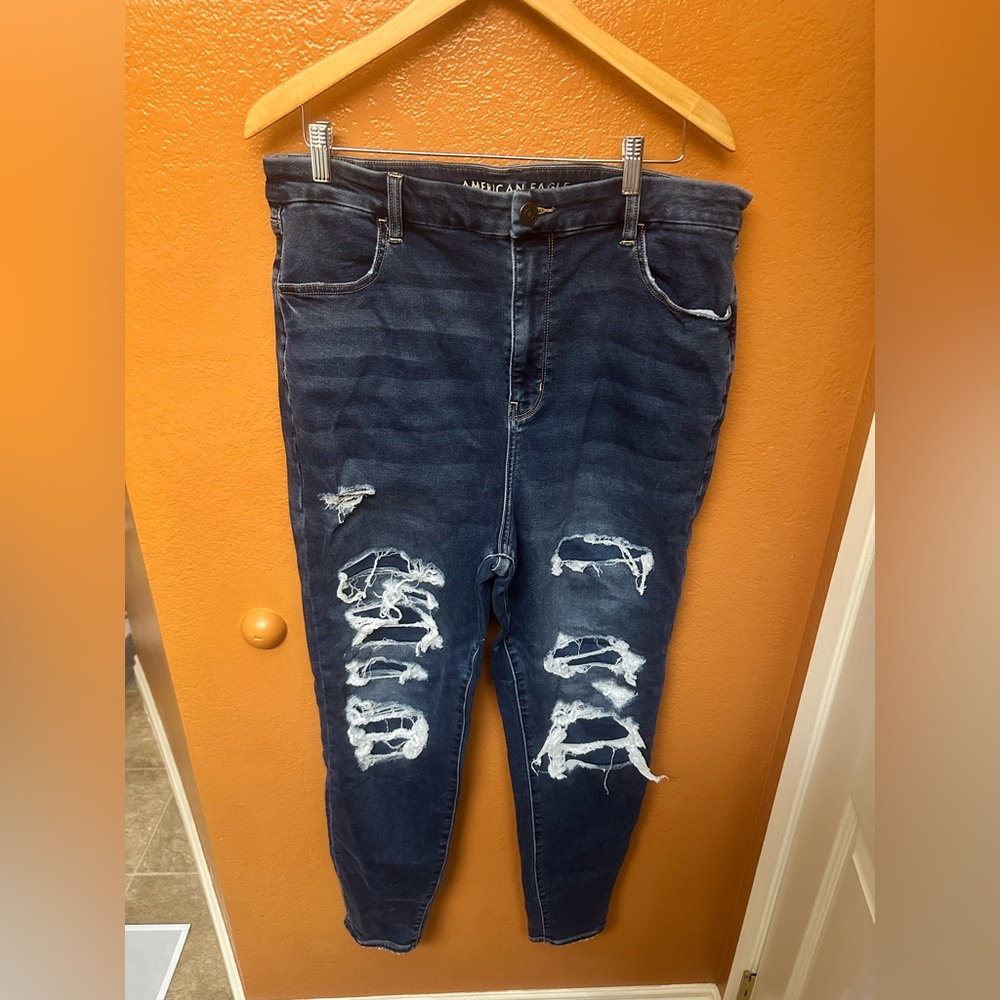 American Eagle Dark Blue Soft Knit Jeans